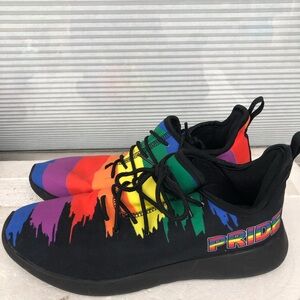 Gay pride trainers unique comfortable lace up sports casual adult unisex stylish